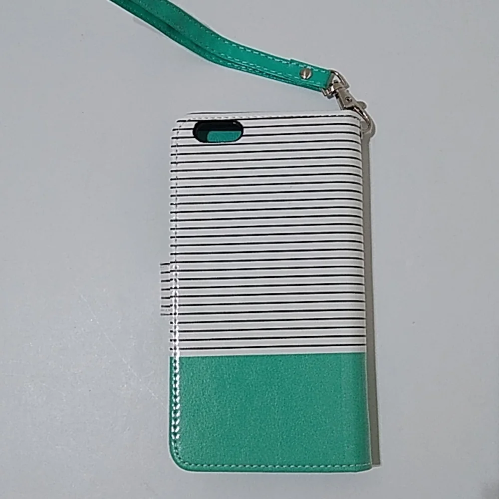 Ulak Card Slots Wallet 6p Mint Stripes